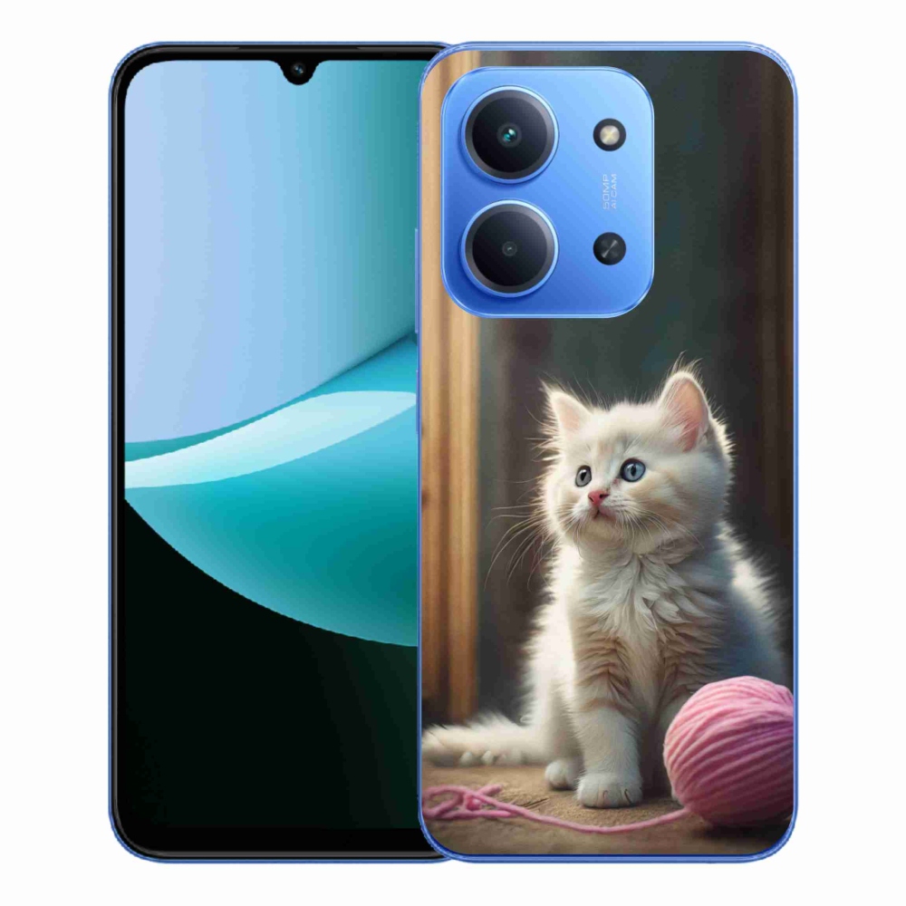 Gél borító mmCase a Xiaomi Redmi 15C 4G/5G (173mm) - fehér cica 2