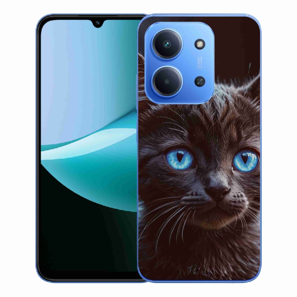 Gél borítás mmCase a Xiaomi Redmi 15C 4G/5G (173mm) - fekete cica 2