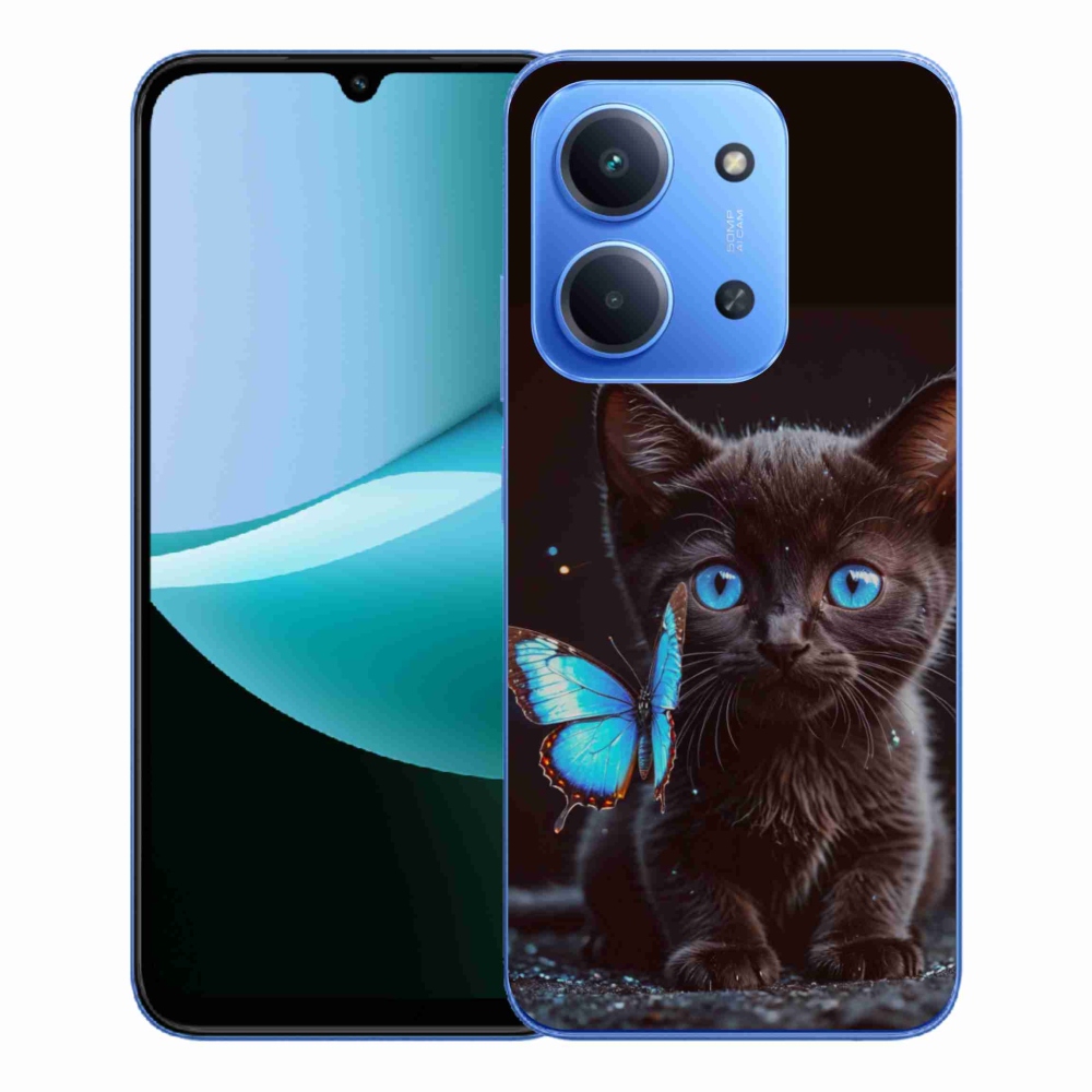 Gél borítás mmCase a Xiaomi Redmi 15C 4G/5G (173mm) - fekete cica 3