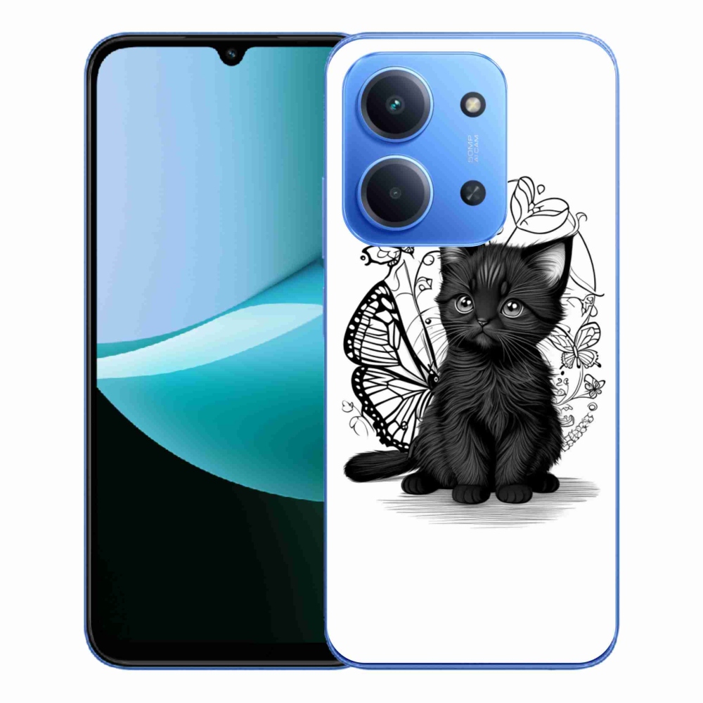 Gél borítás mmCase a Xiaomi Redmi 15C 4G/5G (173mm) - fekete cica