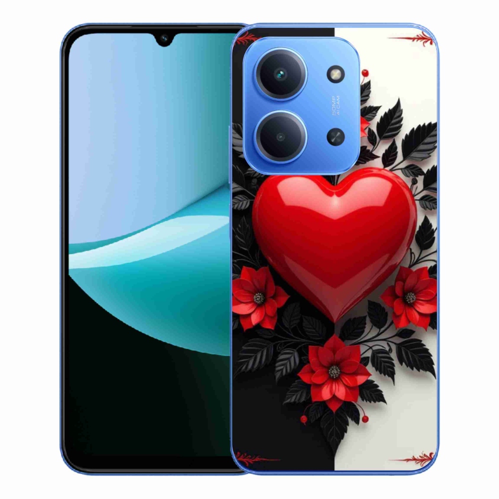 Gél borítás mmCase a Xiaomi Redmi 15C 4G/5G (173mm) - piros szív