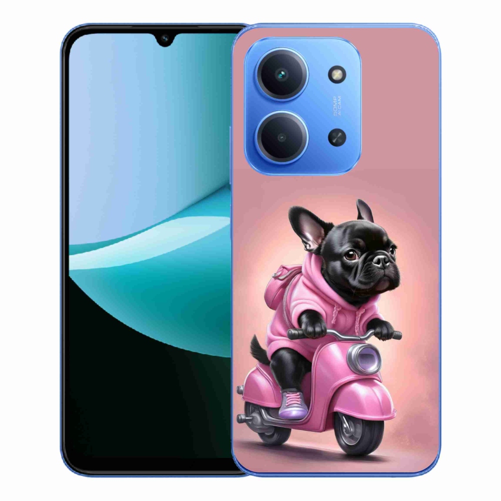 Gél borítás mmCase a Xiaomi Redmi 15C 4G/5G (173mm) - Francia bulldog egy robogón