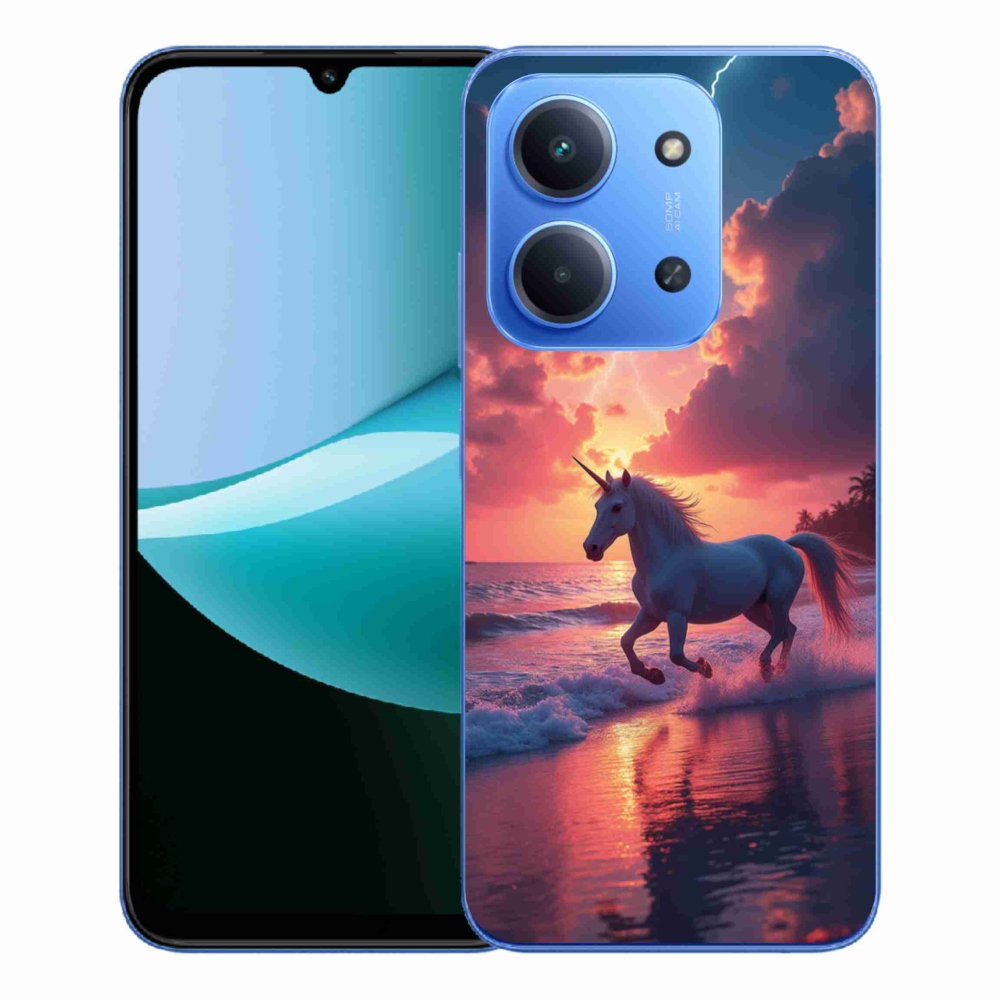 Gél borítás mmCase a Xiaomi Redmi 15C 4G/5G (173mm) - egyszarvú a tengerparton