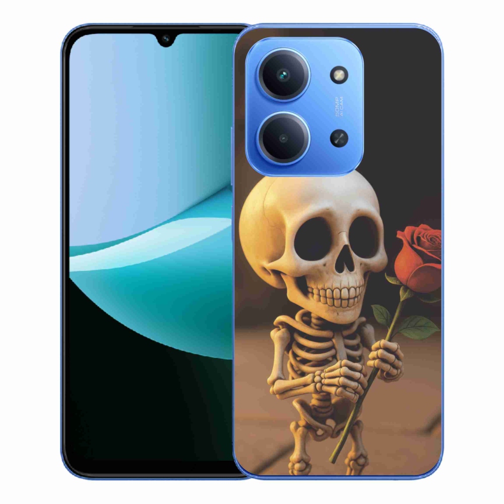 Gél borítás mmCase a Xiaomi Redmi 15C 4G/5G (173mm) - csontváz rózsával