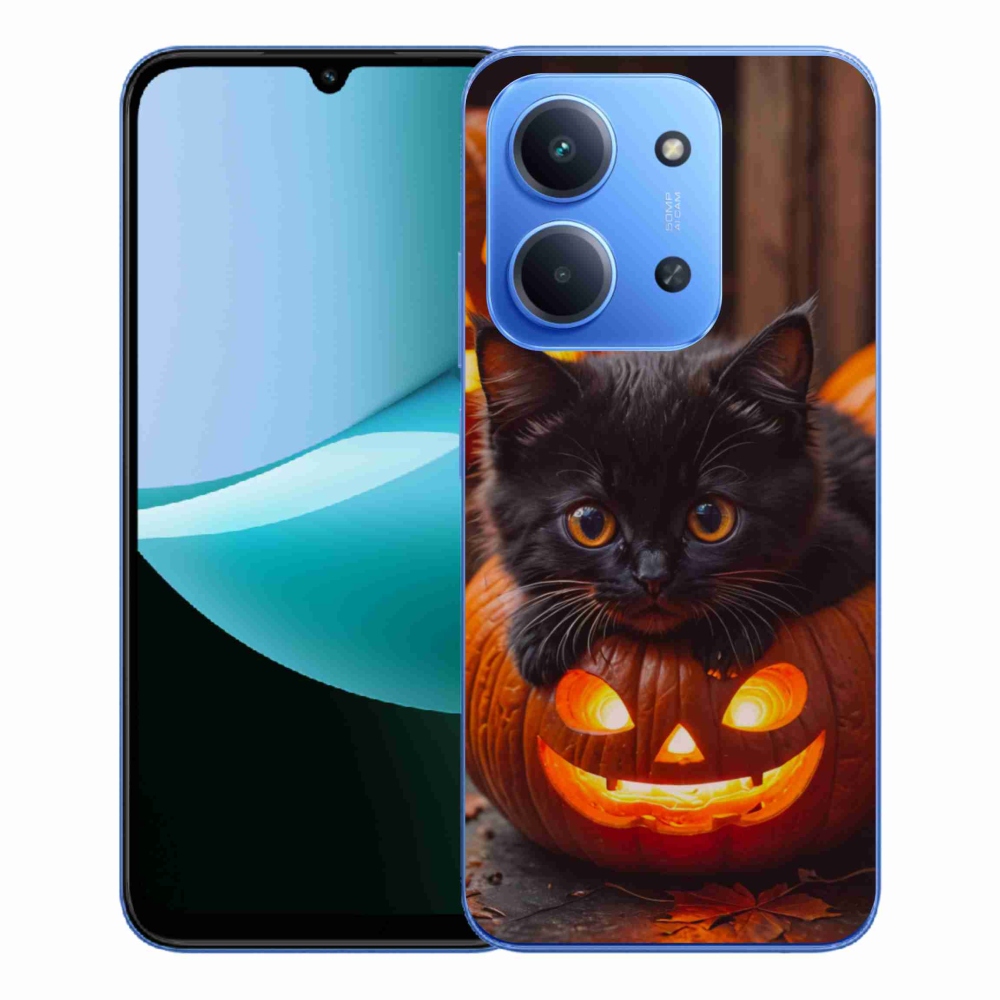 Gél borítás mmCase a Xiaomi Redmi 15C 4G/5G (173mm) - cica és tök - számára