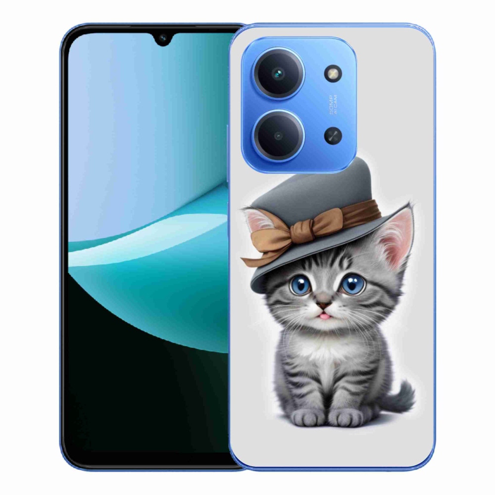 Gél borítás mmCase a Xiaomi Redmi 15C 4G/5G (173mm) - cica sapkával