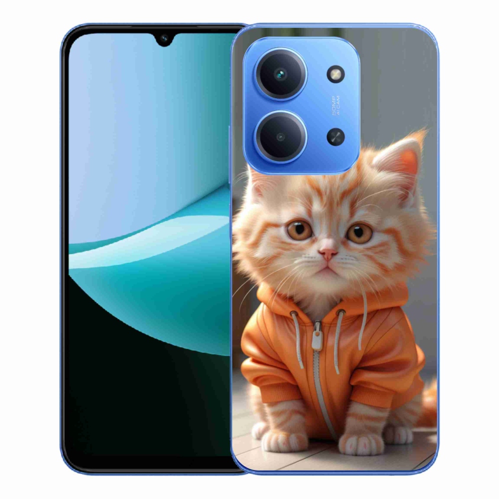 Gél borítás mmCase a Xiaomi Redmi 15C 4G/5G (173mm) - cica egy melegítőben