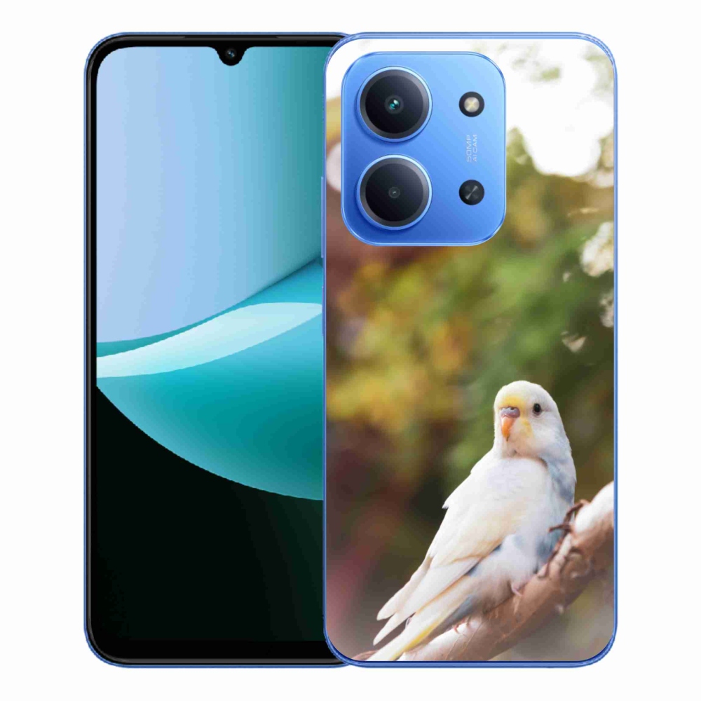 Gél borítás mmCase a Xiaomi Redmi 15C 4G/5G (173mm) - papagáj andulka fehér