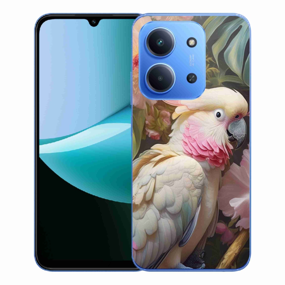 Gél borítás mmCase a Xiaomi Redmi 15C 4G/5G (173mm) - papagáj kakadu rózsaszín 2