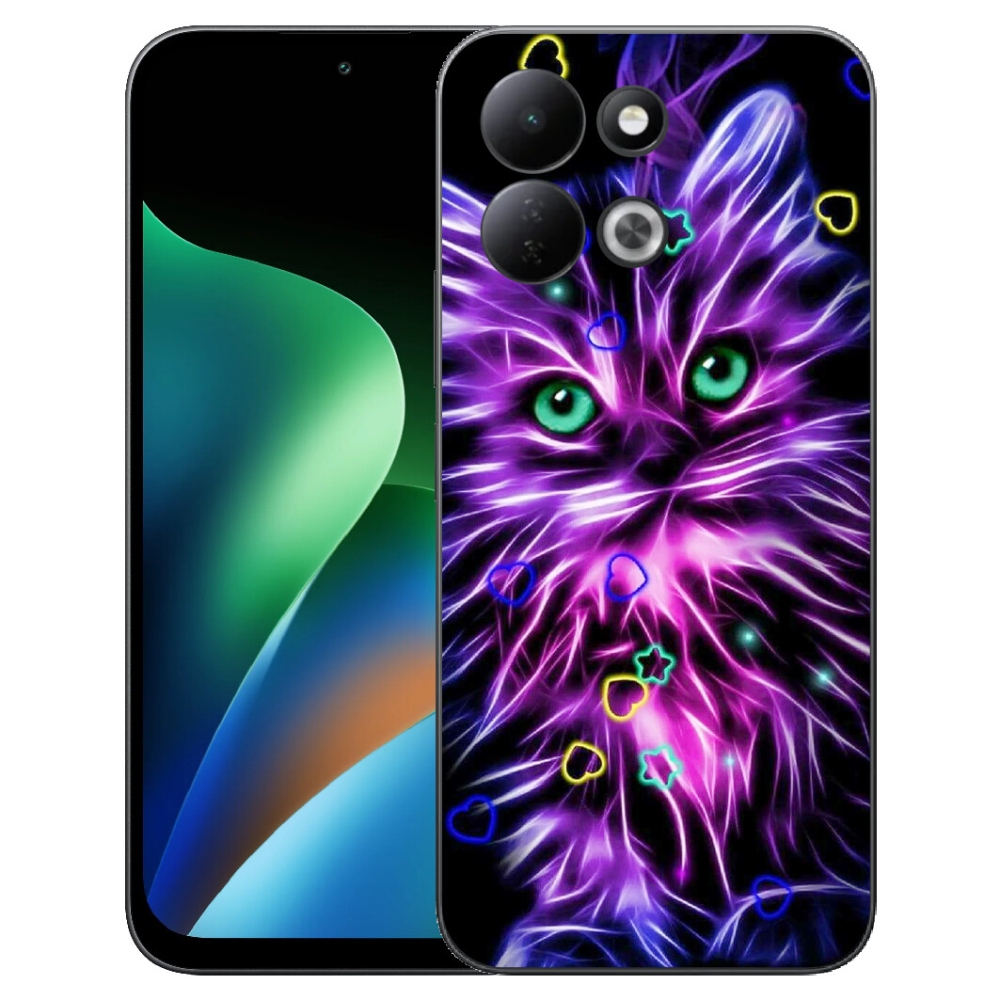 mmCase gél tok a Xiaomi Redmi 17 4G/5G-hez – absztrakt macska