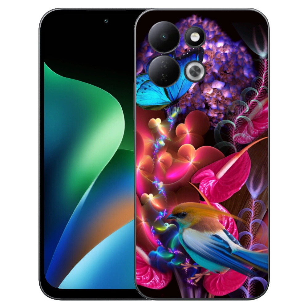 mmCase géltok a Xiaomi Redmi 17 4G/5G-hez – színes virágok