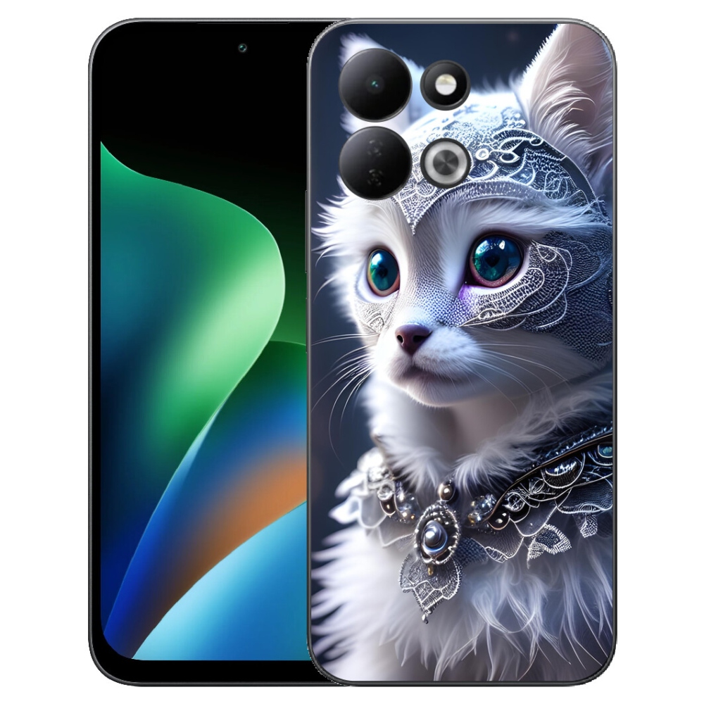 mmCase géltok a Xiaomi Redmi 17 4G/5G-hez – fehér macska