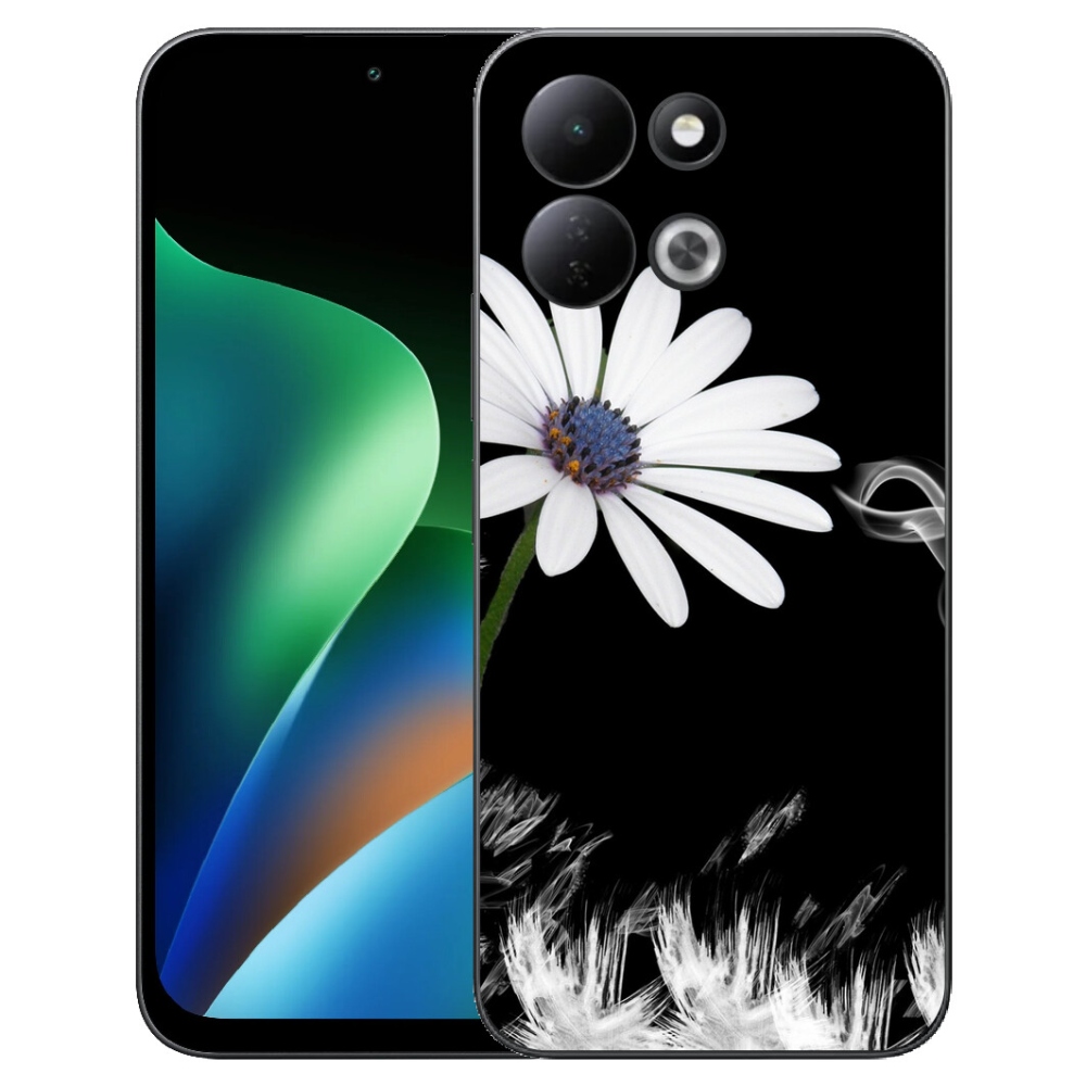 mmCase géltok a Xiaomi Redmi 17 4G/5G-hez – fehér virág