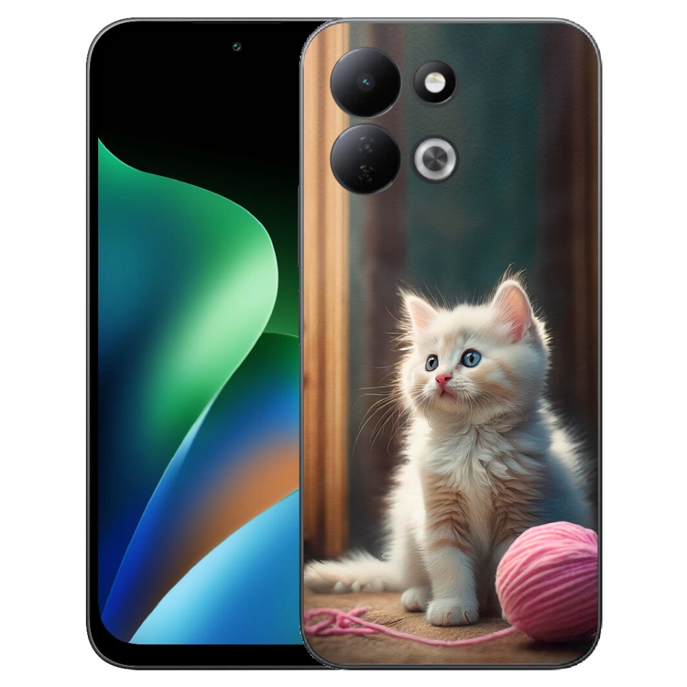 mmCase gélhüvely a Xiaomi Redmi 17 4G/5G-hez – fehér cica 2