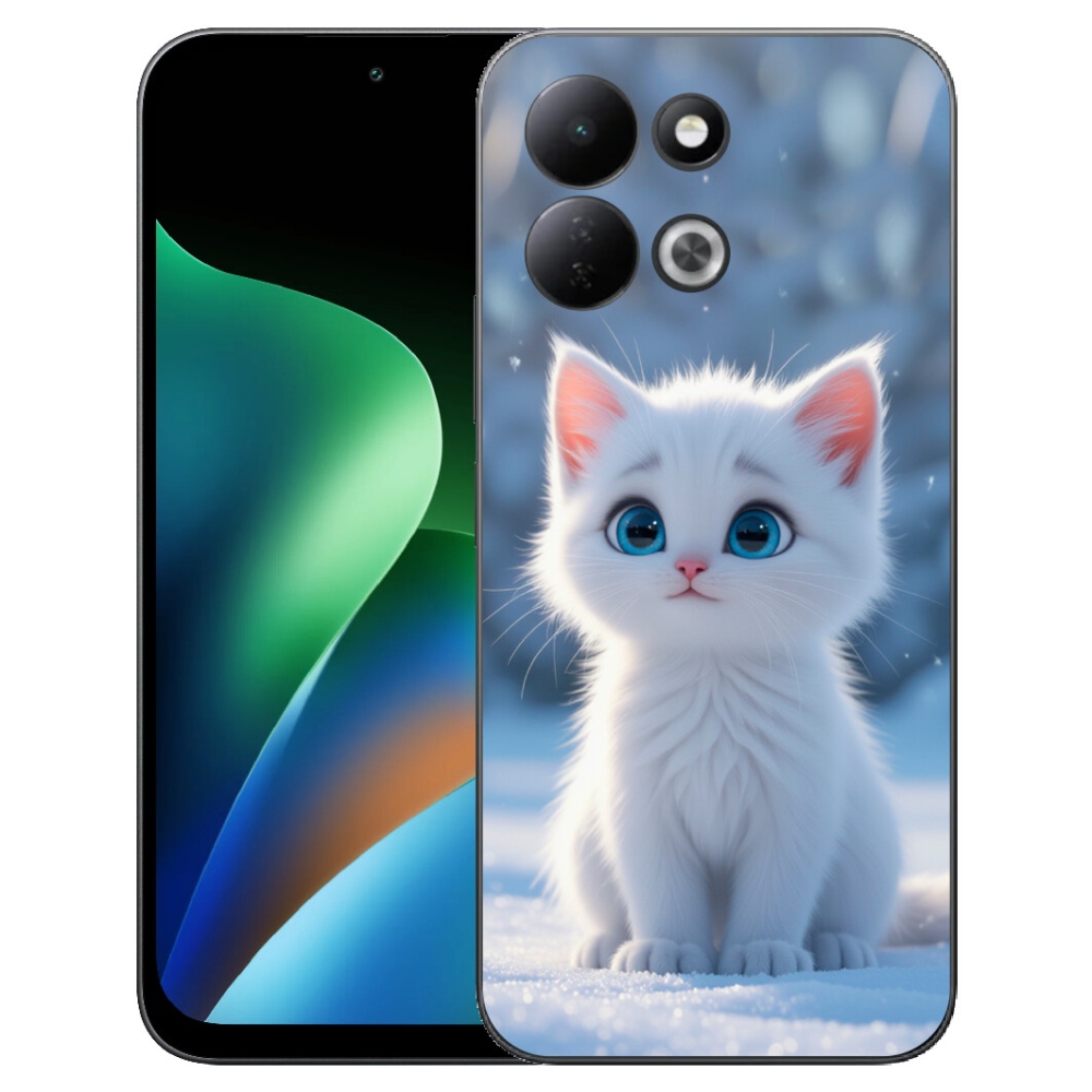mmCase gél tok a Xiaomi Redmi 17 4G/5G-hez – fehér cica 3