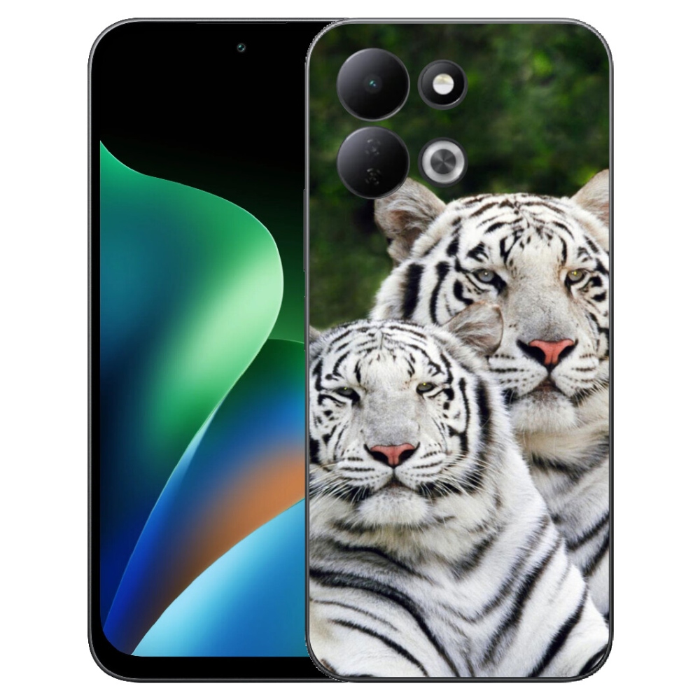 mmCase gélhuzat a Xiaomi Redmi 17 4G/5G-hez – fehér tigrisek