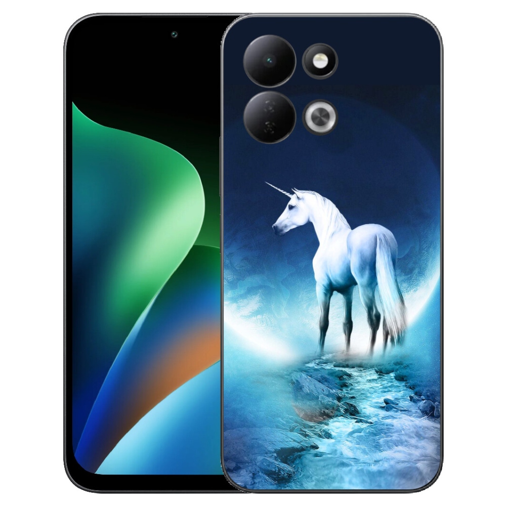 mmCase gélhuzat a Xiaomi Redmi 17 4G/5G-hez – fehér egyszarvú