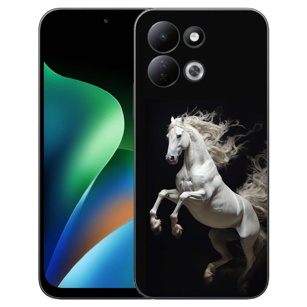 mmCase gél tok a Xiaomi Redmi 17 4G/5G-hez – fehér ló 4