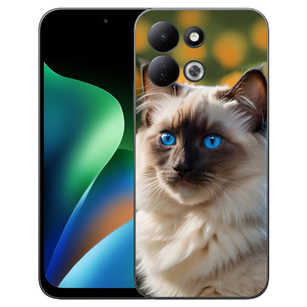 mmCase gélhuzat a Xiaomi Redmi 17 4G/5G-hez – fehér ragdoll