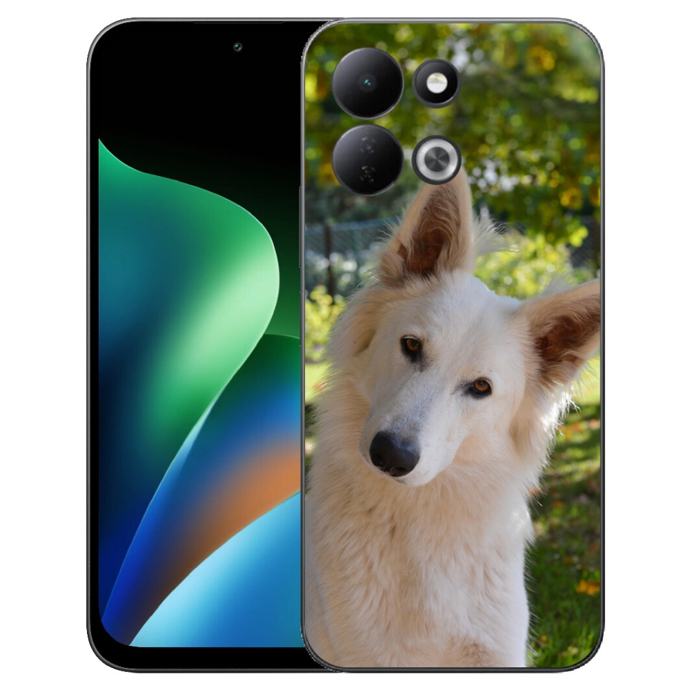 mmCase gél tok a Xiaomi Redmi 17 4G/5G-hez – fehér svájci juhászkutya 1
