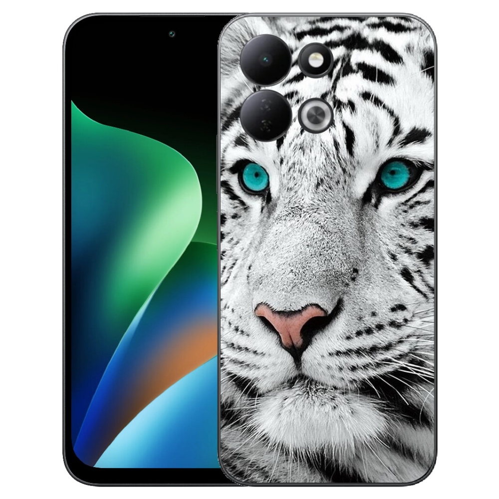 mmCase gél tok a Xiaomi Redmi 17 4G/5G-hez – fehér tigris