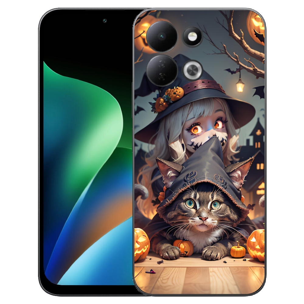 mmCase gél tok a Xiaomi Redmi 17 4G/5G-hez – boszorkány macskával