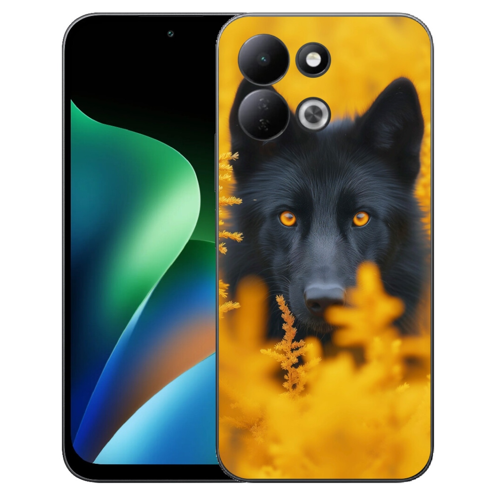 mmCase gél tok a Xiaomi Redmi 17 4G/5G-hez – fekete farkas 2