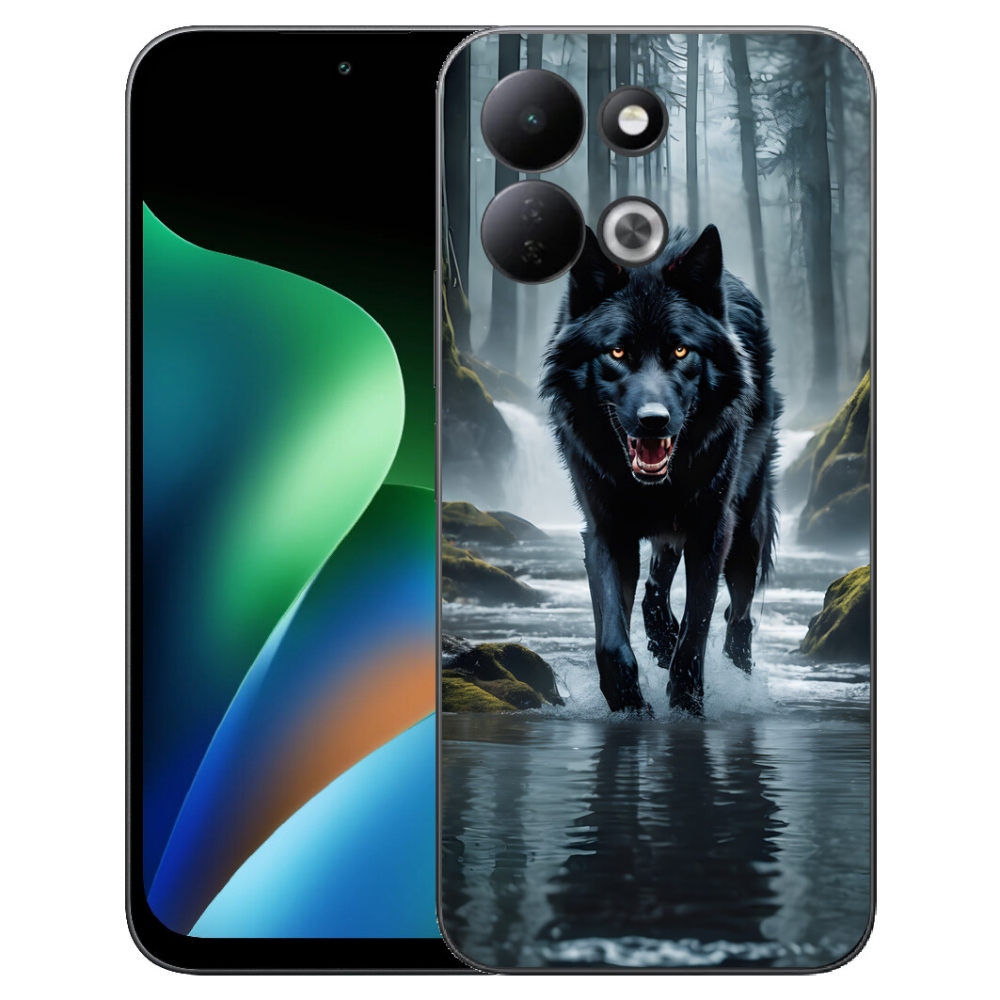 mmCase géltok a Xiaomi Redmi 17 4G/5G-hez – fekete farkas