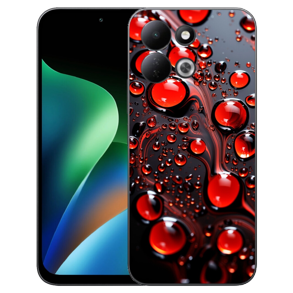 mmCase gél tok a Xiaomi Redmi 17 4G/5G-hez – piros cseppek 2