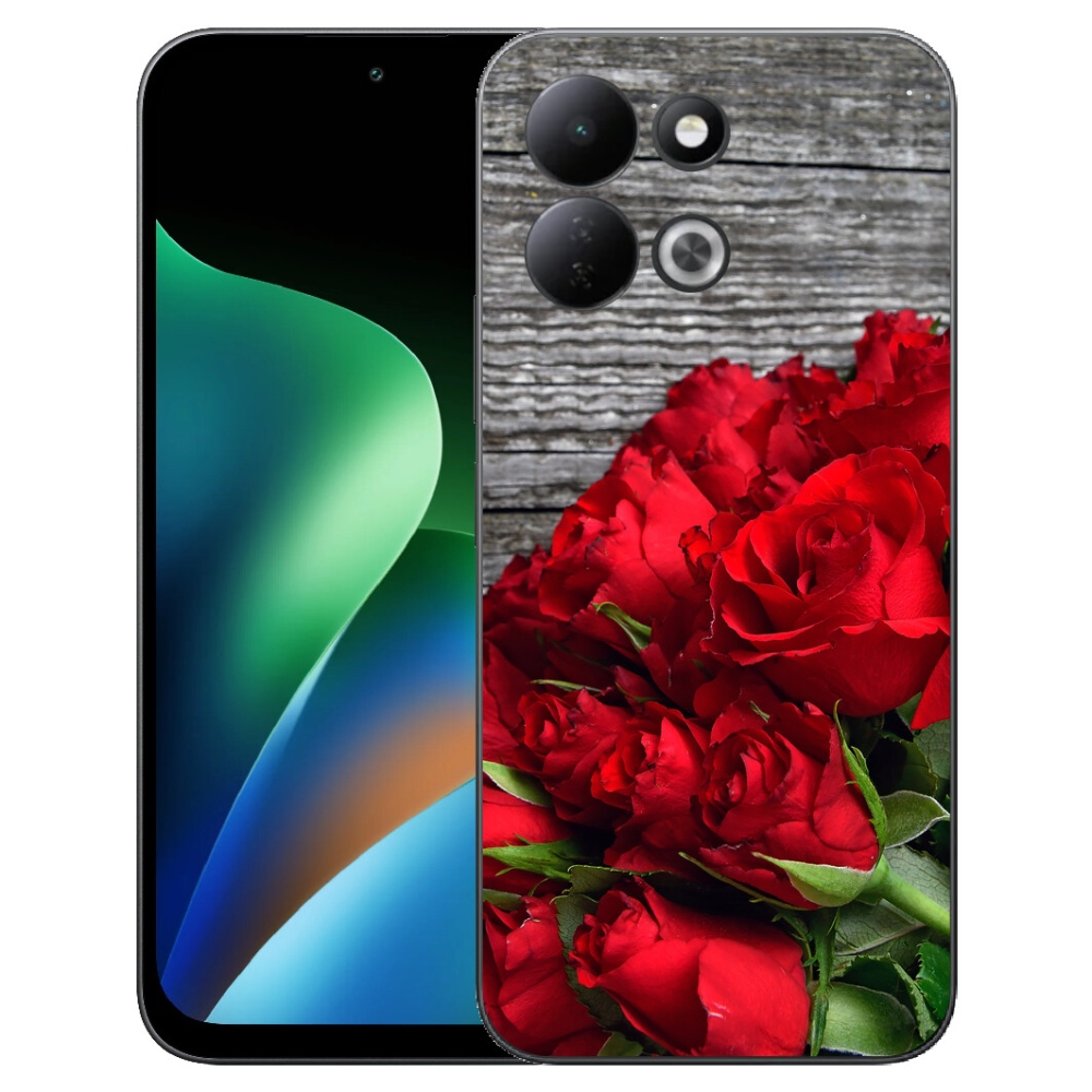 mmCase géltok a Xiaomi Redmi 17 4G/5G-hez – vörös rózsák
