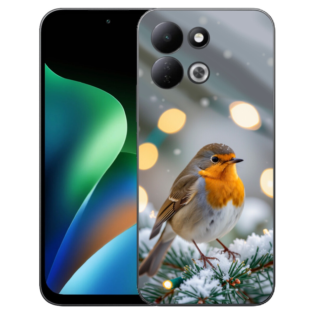 mmCase gélhuzat a Xiaomi Redmi 17 4G/5G-hez – téli vörös