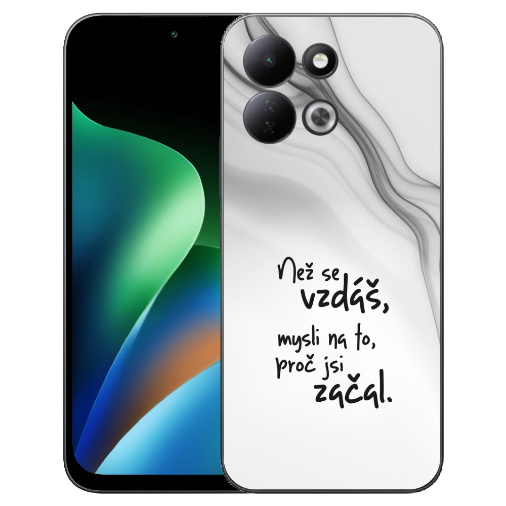 mmCase gél tok a Xiaomi Redmi 17 4G/5G-hez – idézet 2, fehér háttérrel