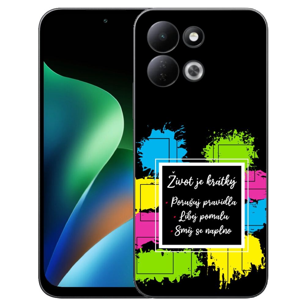 mmCase géltok a Xiaomi Redmi 17 4G/5G-hez – idézet 5, fekete háttérrel