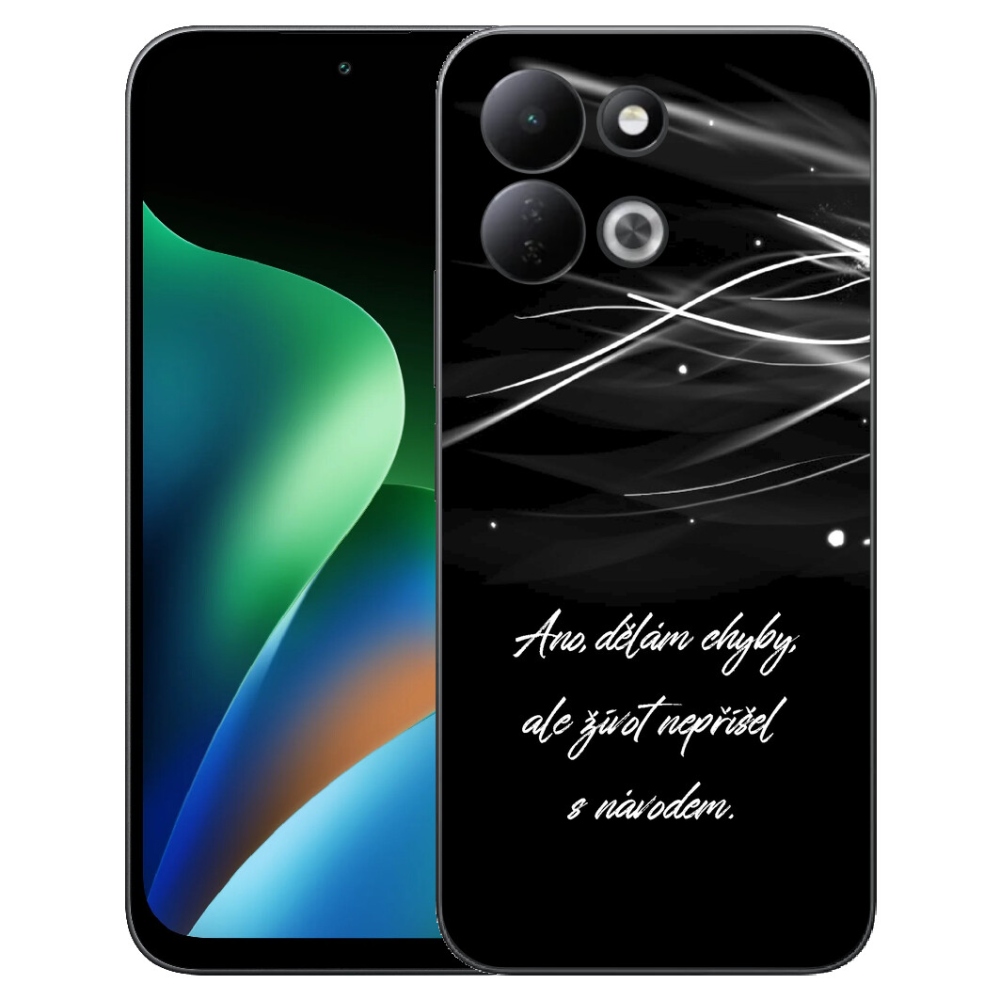 mmCase géltok a Xiaomi Redmi 17 4G/5G-hez – idézet fekete háttérrel