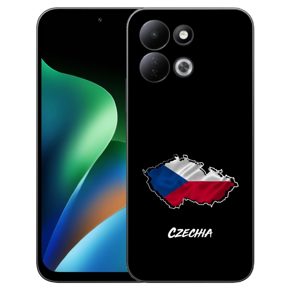 mmCase géltok a Xiaomi Redmi 17 4G/5G-hez – Czechia, fekete háttér