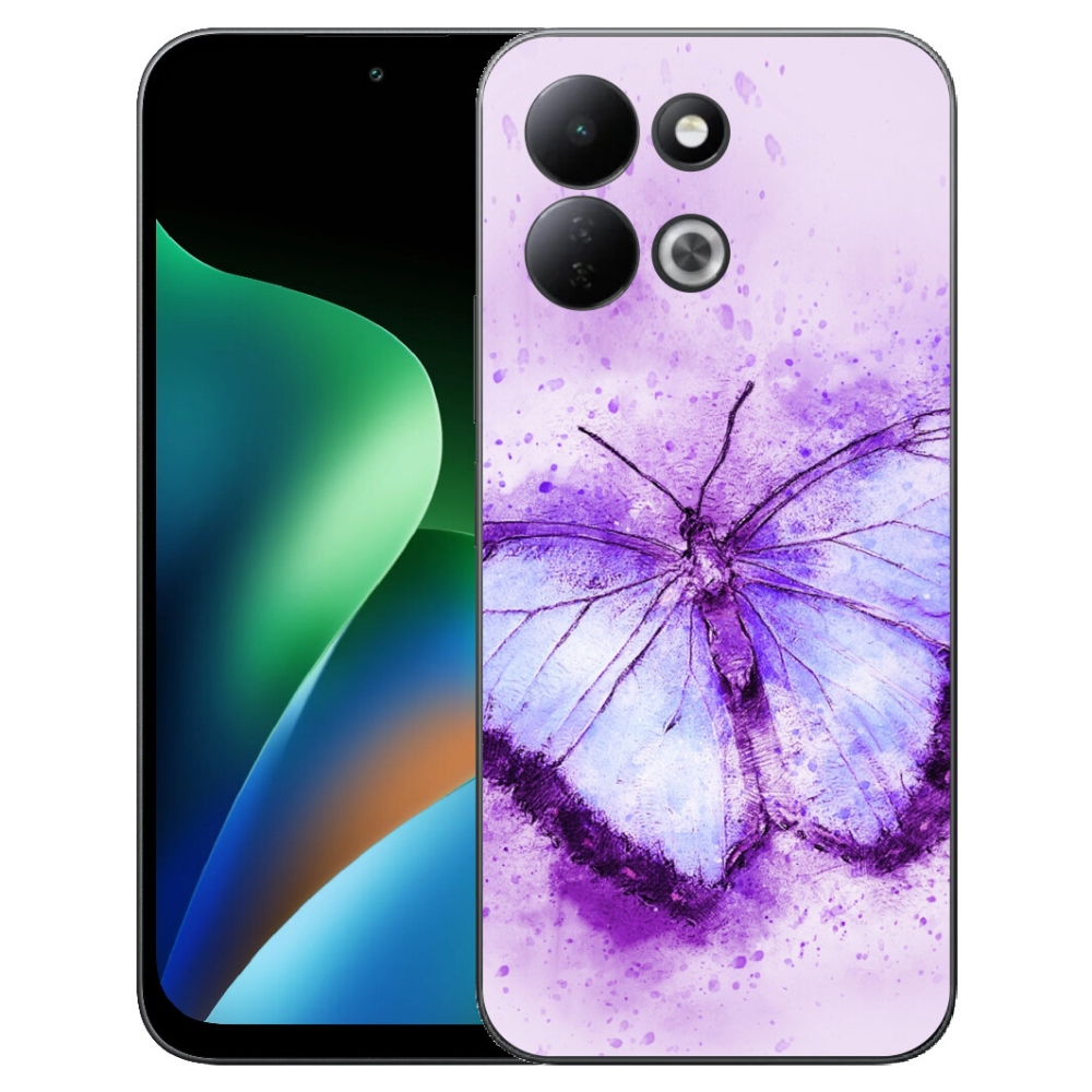 mmCase gélhuzat a Xiaomi Redmi 17 4G/5G-hez – lila pillangó