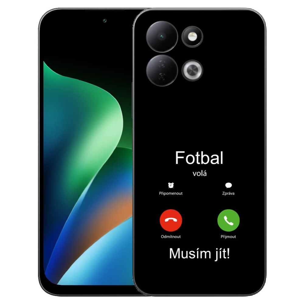 mmCase géltok a Xiaomi Redmi 17 4G/5G-hez – „Football Calls” fekete háttérrel