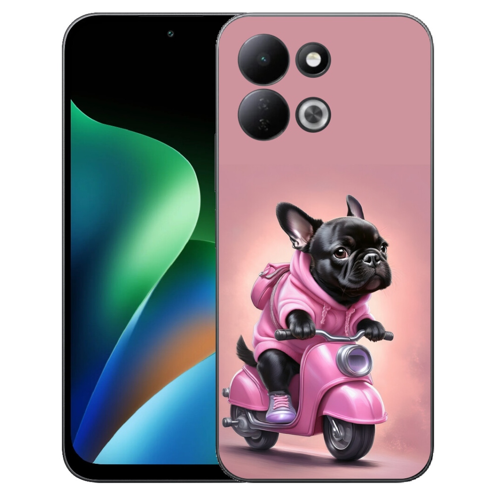 mmCase gél tok a Xiaomi Redmi 17 4G/5G-hez – francia buldog robogón