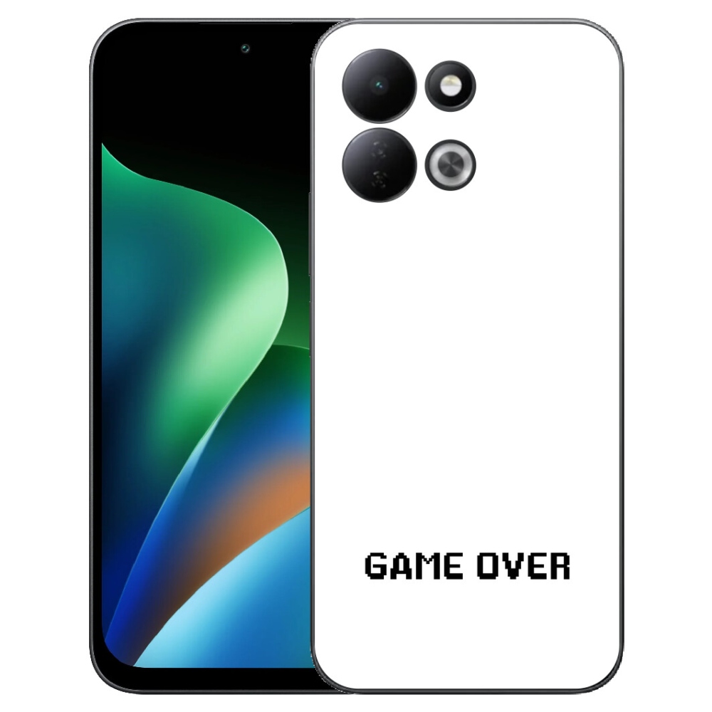 mmCase géltok a Xiaomi Redmi 17 4G/5G-hez – „game over” fehér háttérrel