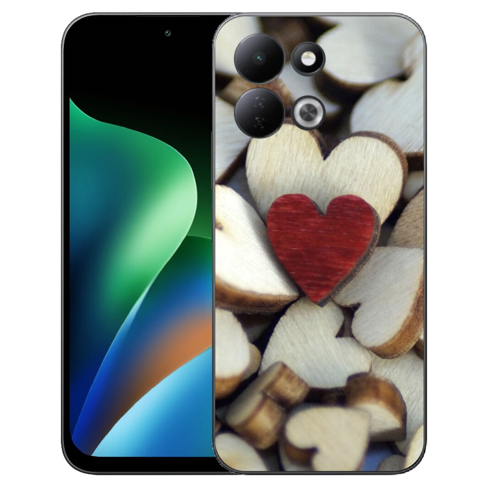 mmCase géltok a Xiaomi Redmi 17 4G/5G-hez – gravírozott piros szív 