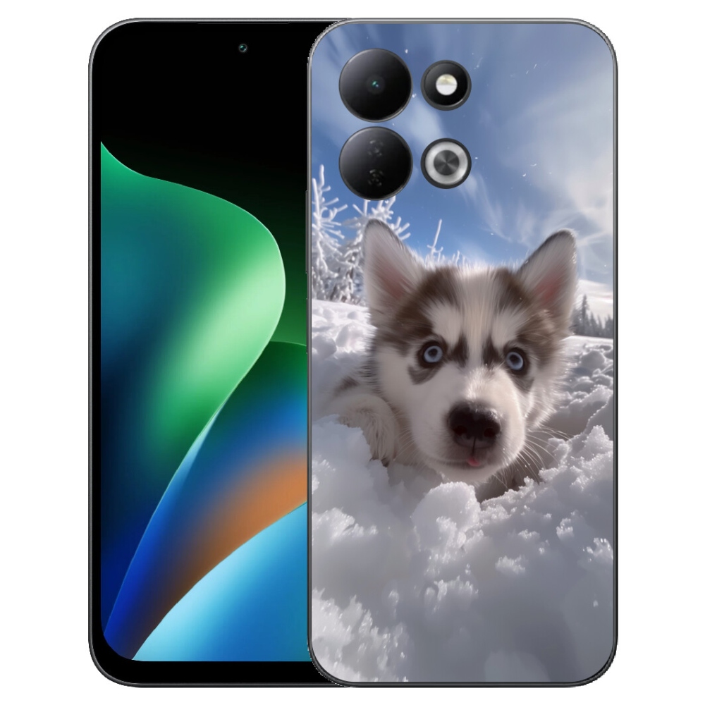 mmCase gél tok a Xiaomi Redmi 17 4G/5G-hez – husky a hóban