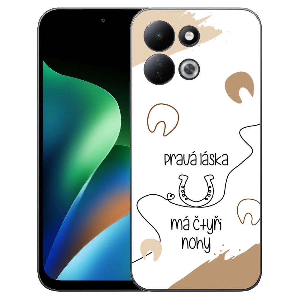 mmCase géltok a Xiaomi Redmi 17 4G/5G-hez – ló motívum, fehér háttér