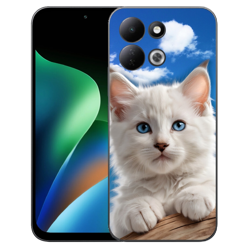 mmCase gél tok a Xiaomi Redmi 17 4G/5G-hez – cica és felhők