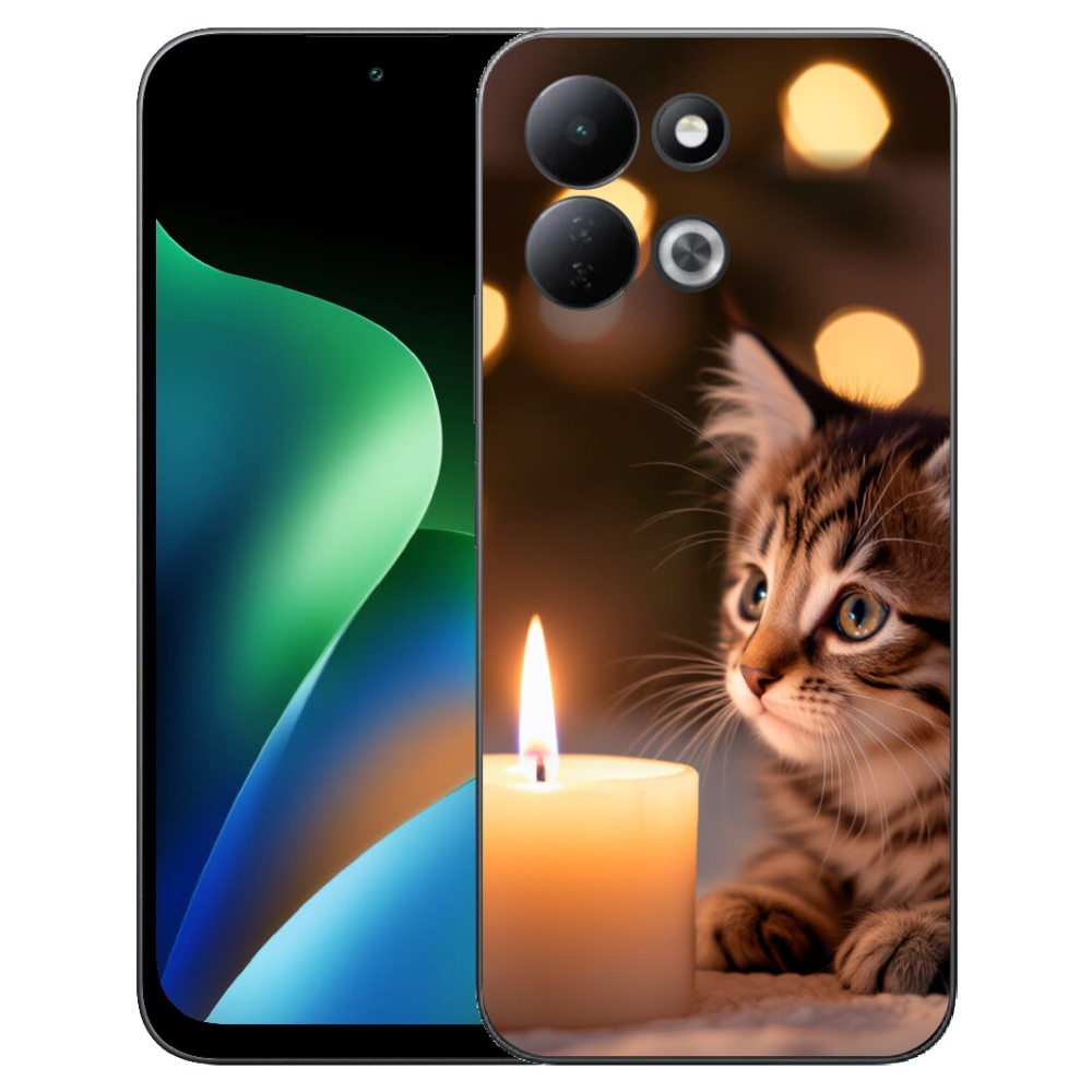 mmCase géltok a Xiaomi Redmi 17 4G/5G-hez – cica és gyertya