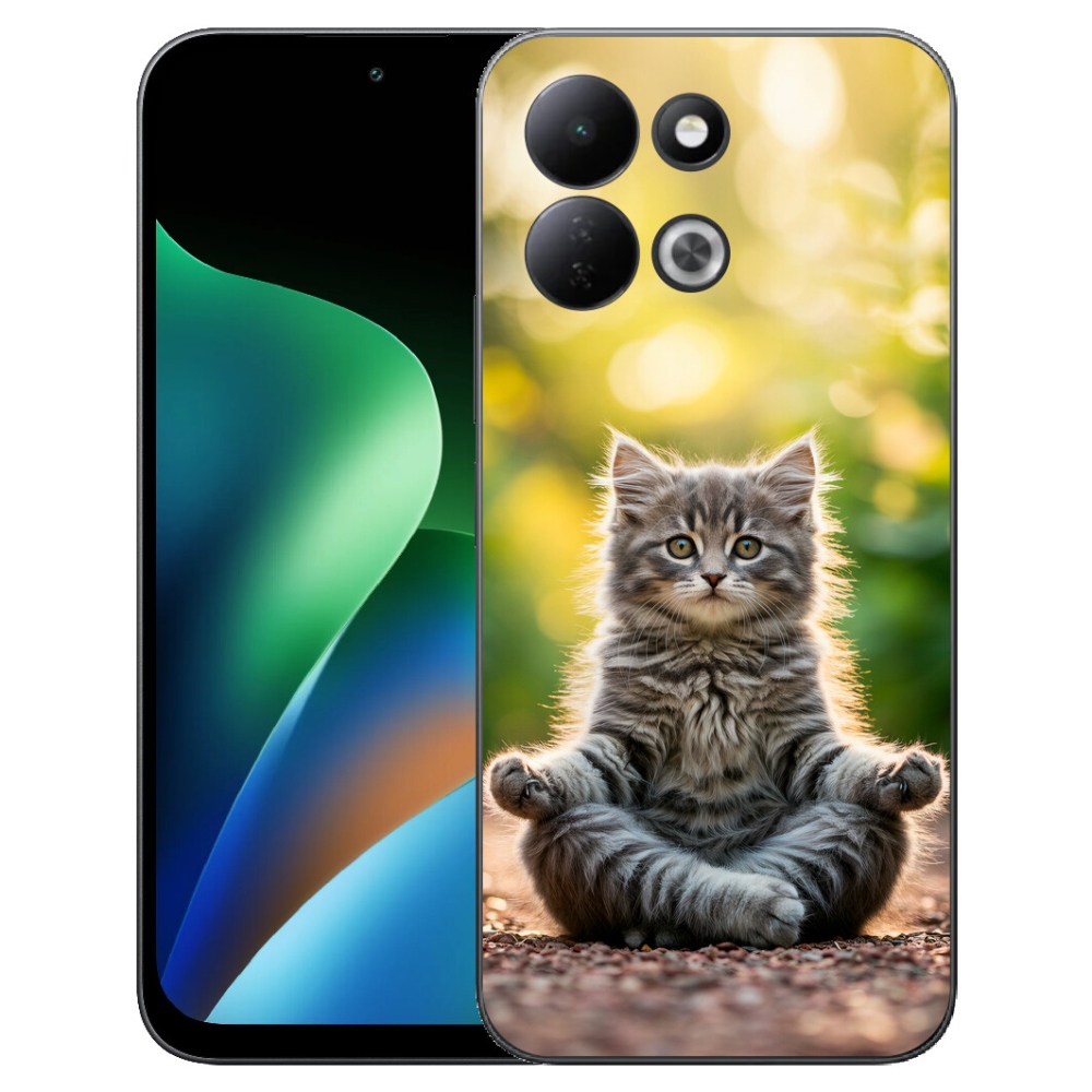 mmCase géltok a Xiaomi Redmi 17 4G/5G-hez – meditáló cica