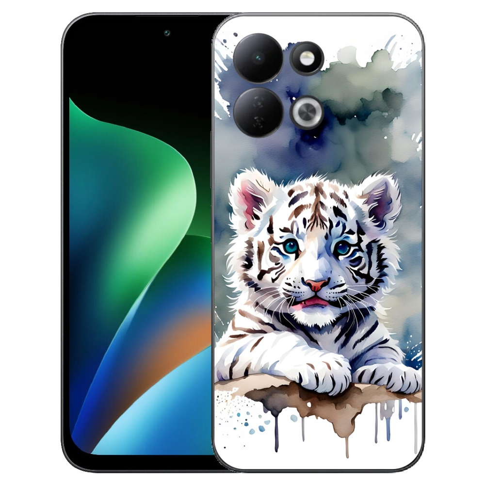 mmCase géltok a Xiaomi Redmi 17 4G/5G-hez – fehér tigris kölyök