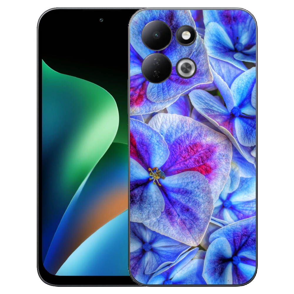 mmCase gél tok a Xiaomi Redmi 17 4G/5G-hez – kék virágok 1