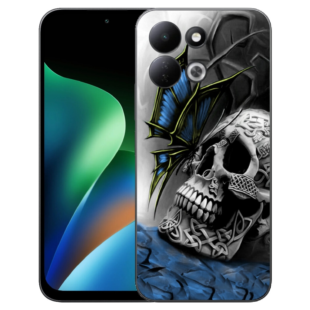 mmCase géltok a Xiaomi Redmi 17 4G/5G-hez – pillangó és koponya
