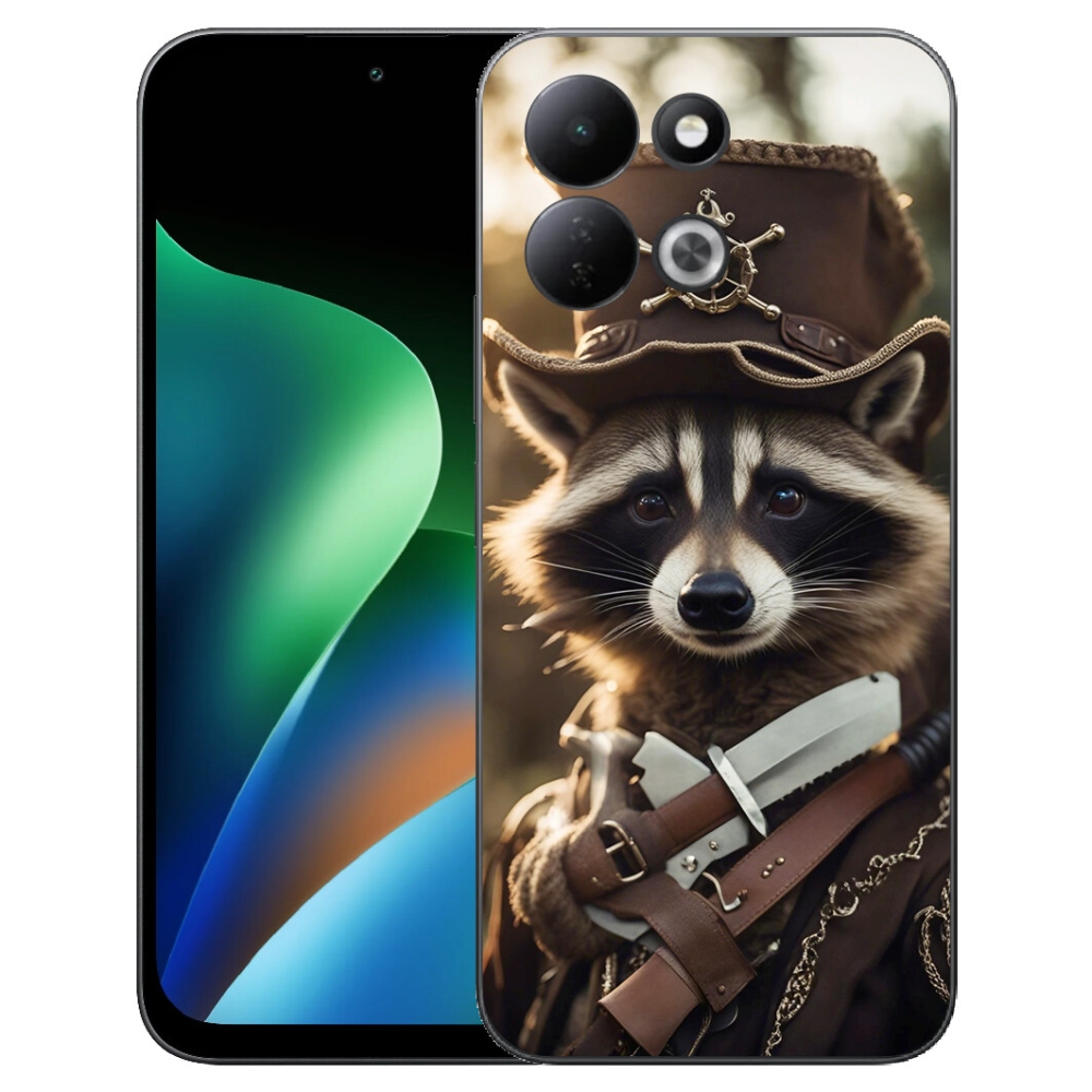 mmCase gél tok a Xiaomi Redmi 17 4G/5G-hez – egyenruhás mosómedve