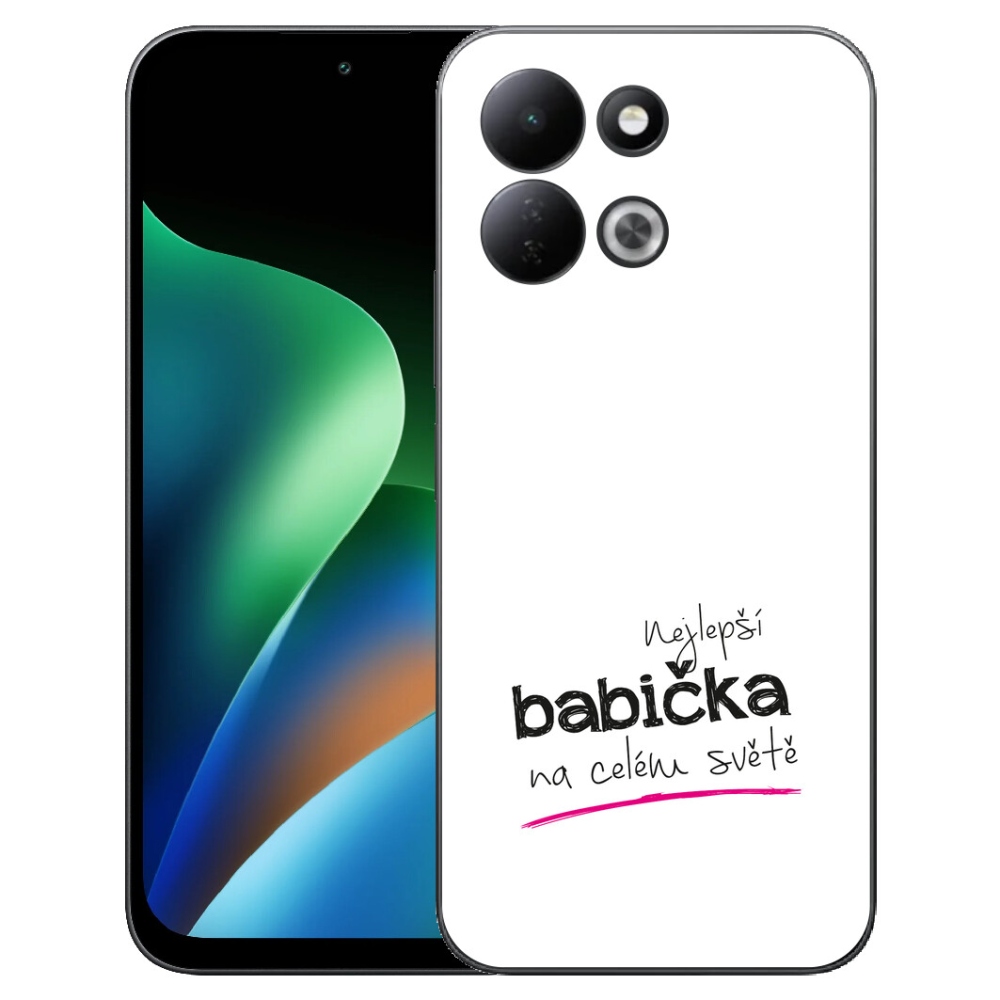 mmCase gél tok a Xiaomi Redmi 17 4G/5G-hez – „Best Grandma 4” fehér háttérrel